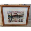 Image 2 : 2 Framed Pictures : Needle Point 38'' x 20'' & Lower Fort Gary 14'' x 11'' 