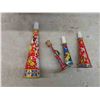 Image 8 : 55 Vintage Tin Holiday Party Noise Makers - Some Have Woolworths