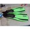 Image 2 : Snorkeling Gear - 3 Sets of Foot Flippers Sizes 5/6 , 9.5/10.5  & 3 