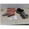 Image 1 : Hand Made Mocassins Green/Black Size 8-8.5 , Blue Size 7 , 