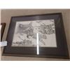 Image 2 : Framed Limited Edition Print 20'' x 25'' , Painting 14'' x 14'' 