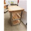 Image 2 : Rolling Kitchen Island with Butcher Block Top 36'' x 36'' x
