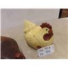 Image 2 : 2 Country Accent John Reid Wood Carved Chickens Approx. 8'' 