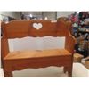 Image 1 : Pine Bench 37'' Wide with Hinged Seat for Storage 