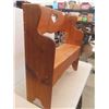 Image 2 : Pine Bench 37'' Wide with Hinged Seat for Storage 