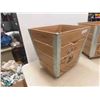 Image 2 : 2 Wood and Metal Rolling Planters 18'' x 18'' x 15'' 