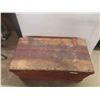 Image 2 : Wood Immigrant Trunk 17 1/2'' x 35 1/2'' x 17 1/2'' 