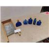 Image 1 : Washboard , Cobalt Perfume Bottles 