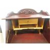 Image 8 : Mahogany Music Stand with a Small Drop Down Desk 42'' x 