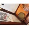 Image 8 : Gold Pharmacy Scale in Glass Case Including Weights 17'' x