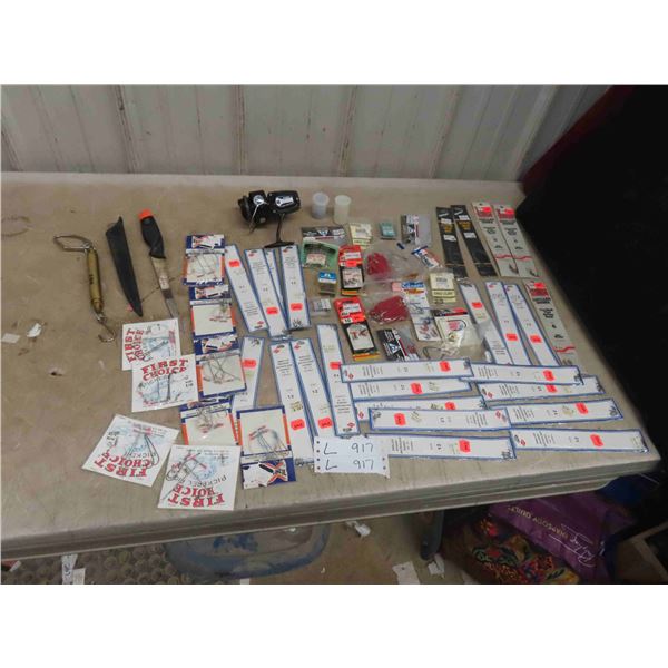 Fishing Tackle, Jigs, Hooks, Daiwa Reel, Fillet Knife, Scale 