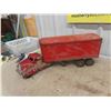 Image 8 : Vintage Lincoln Pressed Metal Dump Truck with Trailer , Front
