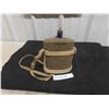 Image 1 : WWII Military Canteen. Green Felt Covering with Blue
