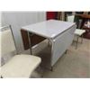 Image 2 : Retro Kitchen Table with Drop Leaf & 2 Chairs (Small