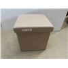 Image 1 : Ottoman with Top Lid for Storage 15''x  15''x  