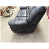 Image 2 : Leather/Leather Style Reclining Couch 90'' Wide - Some