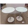 Image 1 : 2 Funky Stands 27'' H x 19'' Across with Glass 