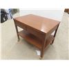 Image 2 : Oak Stand with 2 Drawers 24 1/2'' x 20'' x 30'' 