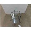 Image 2 : Chrome Glass Top Stand 21'' H x 26'' Across 