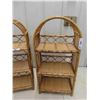Image 3 : 2 Bamboo What Not Shelves 31'' x 15'' x 8'' 