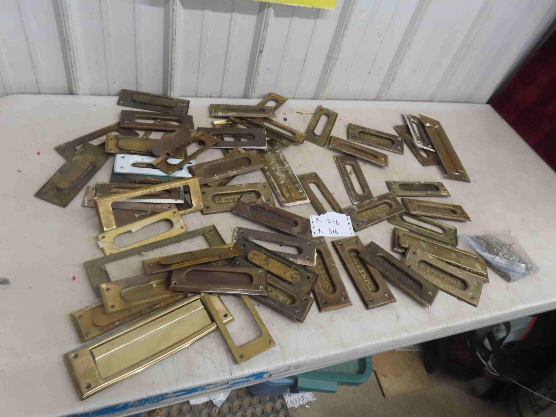 Quantity of Brass Letter Slots