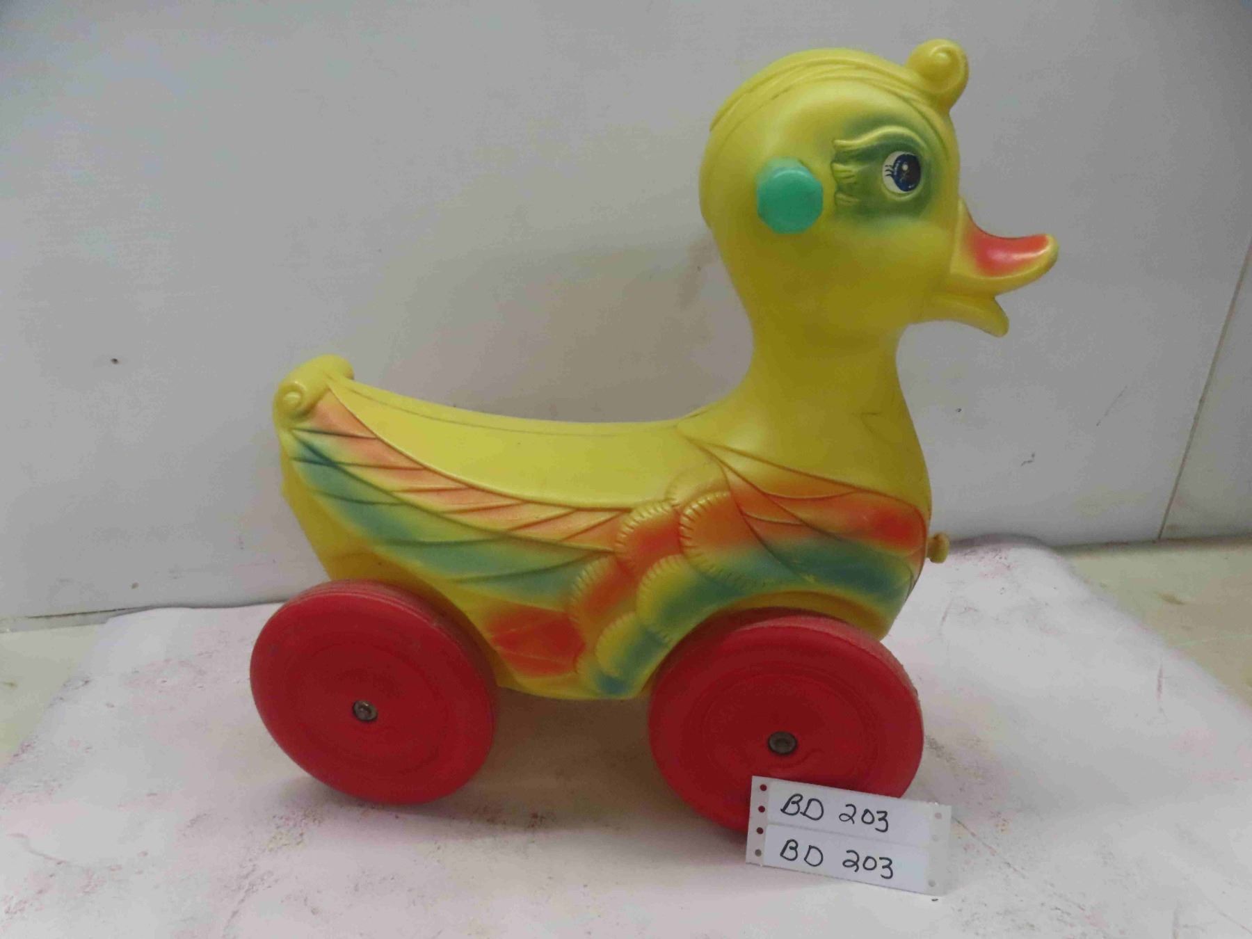 Duck Riding Toy Vintage Regal Plastic Duck Blow Mold Ride on Toy 17'' Tall x