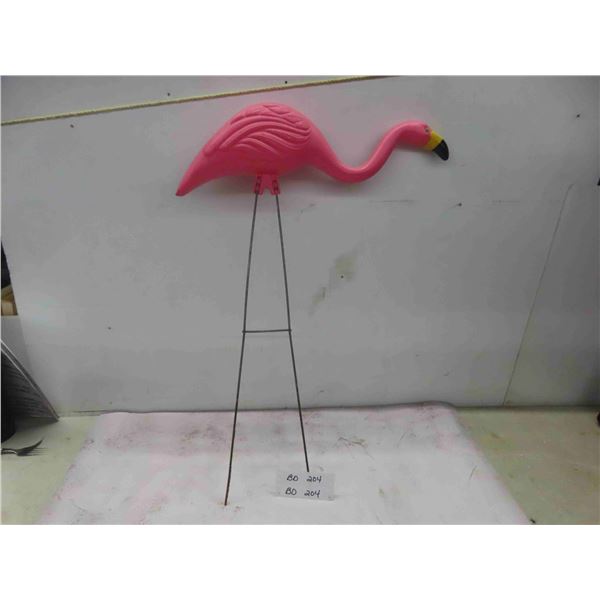 Vintage Pink Flamingo Blow Mold Lawn Ornament. Transconas 