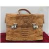 Image 2 : Antique Real Alligator Brief Case 13'' T x 15'' W (Very Good 
