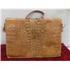 Image 3 : Antique Real Alligator Brief Case 13'' T x 15'' W (Very Good 