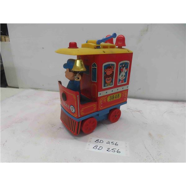 Vintage 1960s Made in Japan Battery Operated Trolley Car. Works