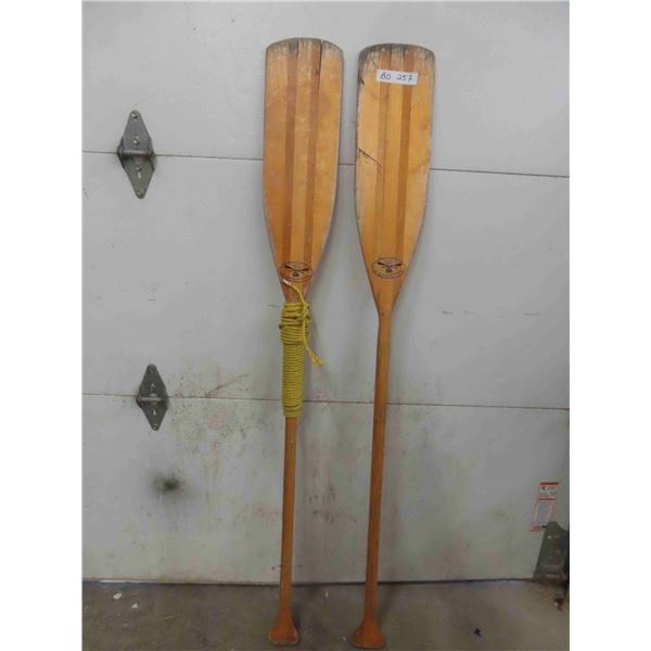 Pair of 5ft Wood Paddles by North Cumberland Paddle Co. Hastings
