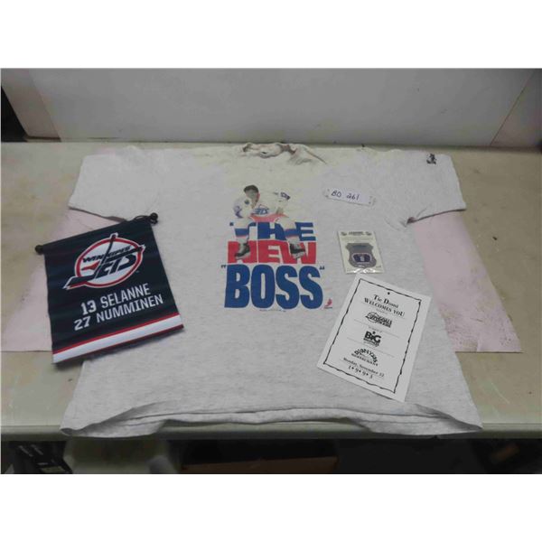 Teemu Selanne Winnipeg Jets Lot: Woody Sports Mens XL Shirt, 