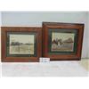 Image 1 : 2 Antique Matted/Framed Farming Photo, Shows Case Farm 