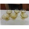 Image 7 : 40 Pieces Amber Depression Table Ware 
