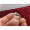 Image 5 : 14k White Gold + Diamond Size 5 Ring Total Weight 