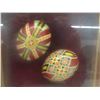 Image 4 : 2 Framed Ukrainian Easter Eggs 'Pysanka' + 'Tres Chic' 