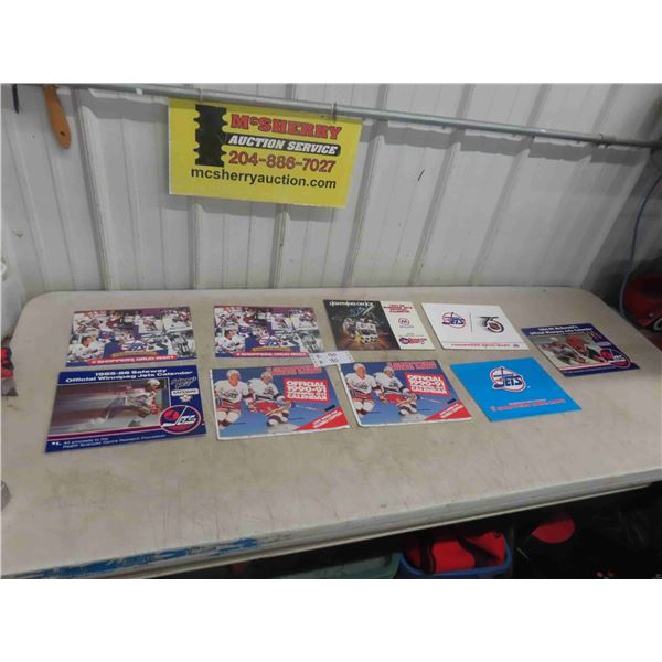 9 Winnipeg Jets Calenders 1980s/90s 
