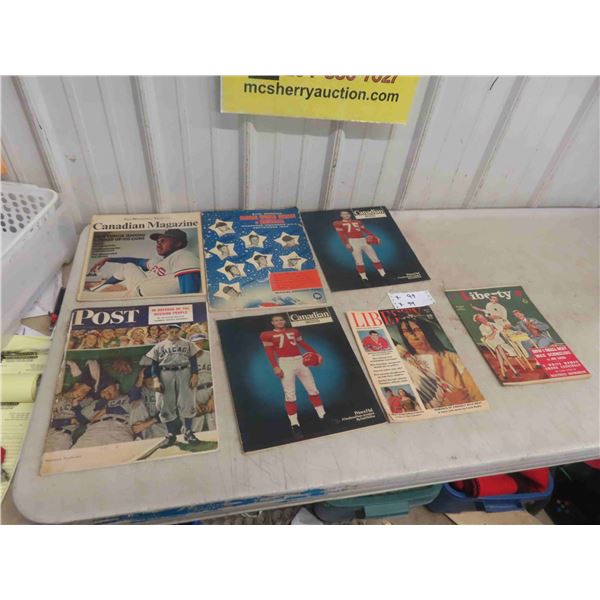 7 Old Magazines : Winnipeg Tribune 1974, Post 1948, Global 