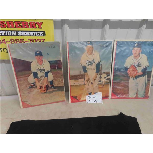 3 Baseball Pictures 11'' x 15'' Don Hoak, Don Thompson, Bob Alexander 