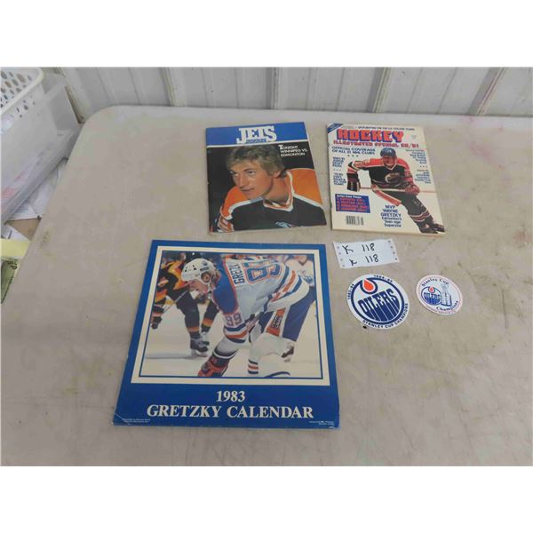 1980 Jets Magazine Against Edmonton ,Hockey 