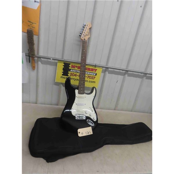 Squier Strat by Fender Electric Guitar (Some Cracking 