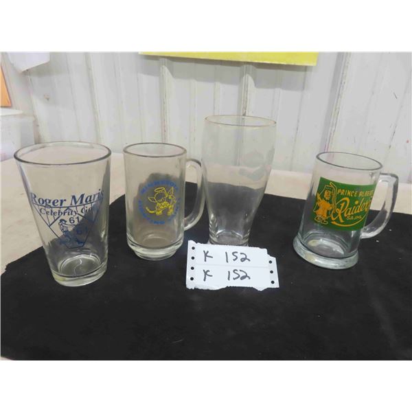 4 Glasses : 1961 Roger Maris Celebrity, Minnisota 