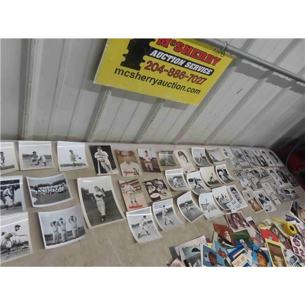 44 Baseball Photos/Cards , Many Autographed