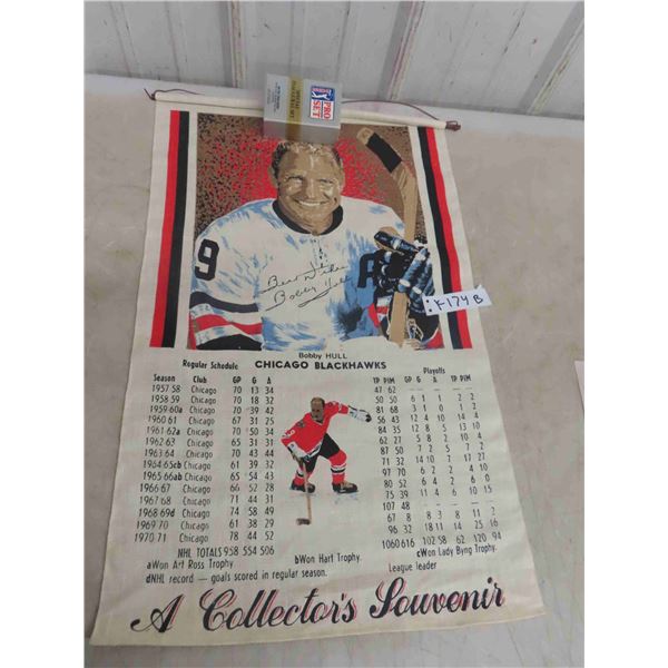 Bobby Hull Collector Souvenir 26'' x 17'' on Cloth