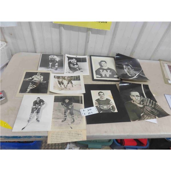10 Old Hockey Photos - Largest 12 1/2'' x 10 1/2''