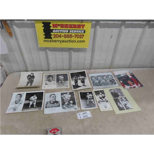 10 Hockey Photos (Biggest) 10'' x 8'' , Some Autographs 