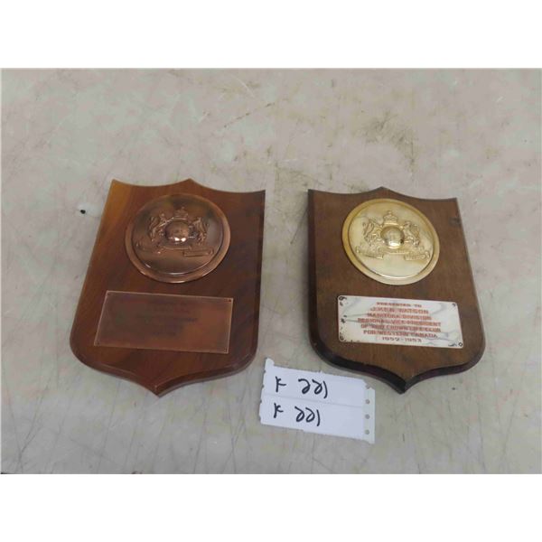 Plaque Award 1952-53 + 1967-68 