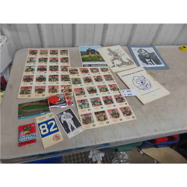 Uncut Eskimos Football Cards, Photos, 