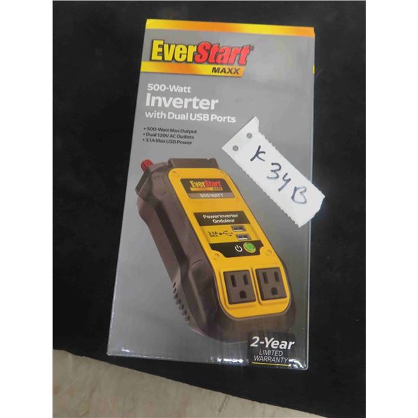 New Everstart Maxx 500 Watt Inverter 