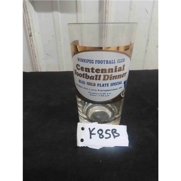 Winnipeg Football Club Blue Bombers Glass Centennial 